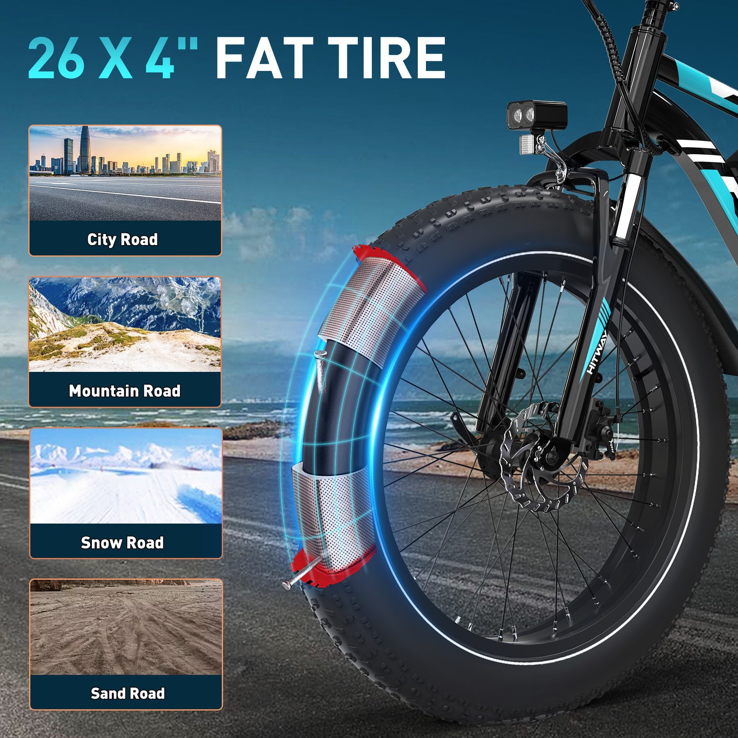 BK15 4.0 Fat Tire Electric Bike