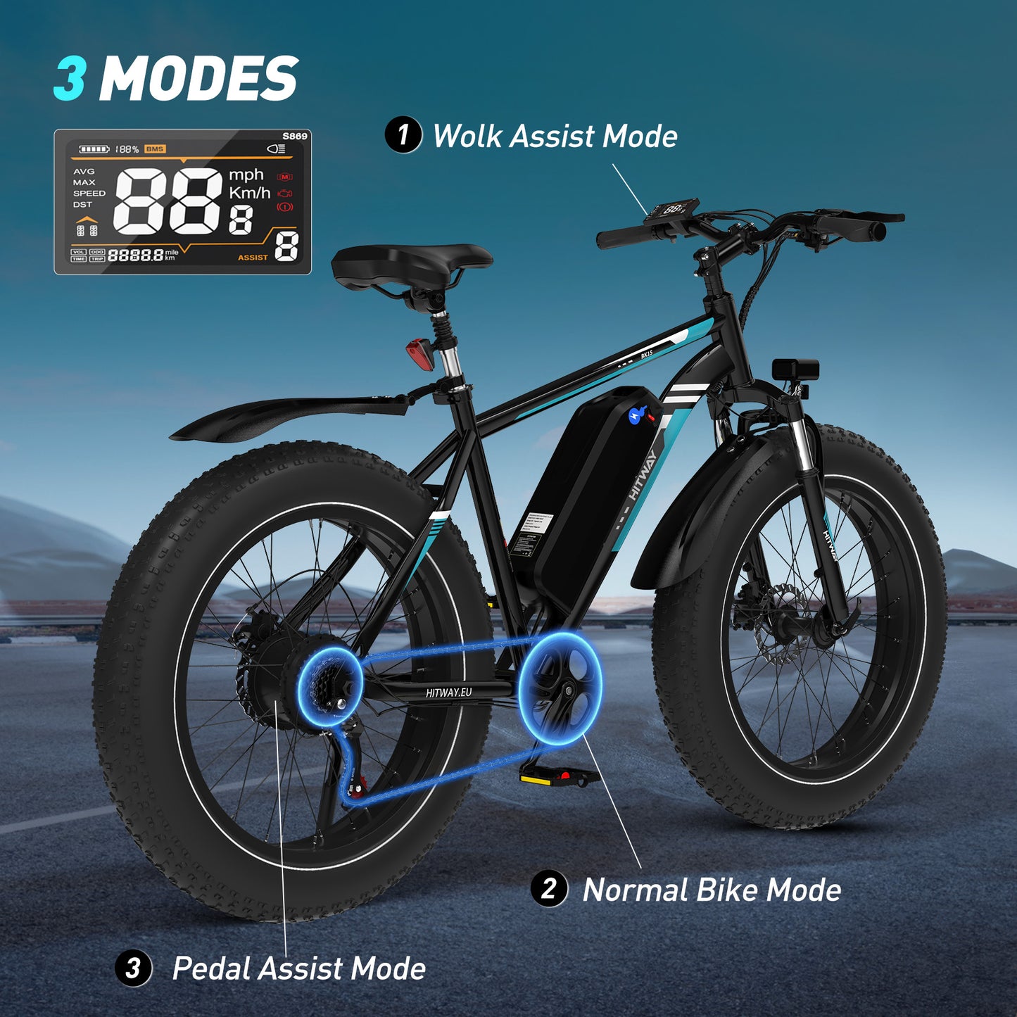 BK15 4.0 Fat Tire Electric Bike