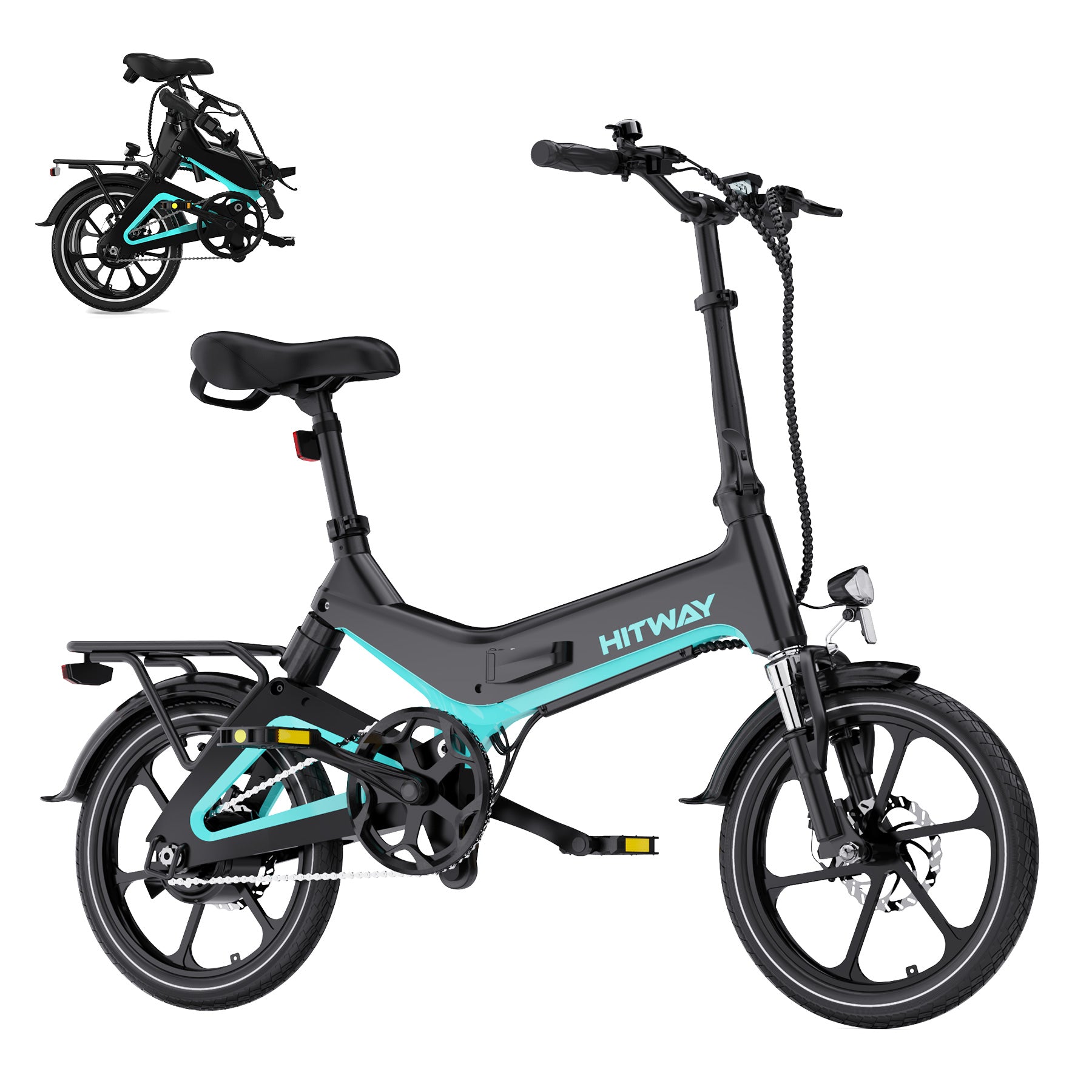 HITWAY BK2 Folding Ebike 250W 36V 16'' mini ebike with