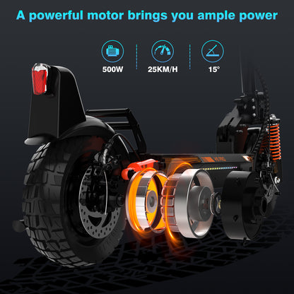 HITWAY 500W motor electric scooter, slope: 15°