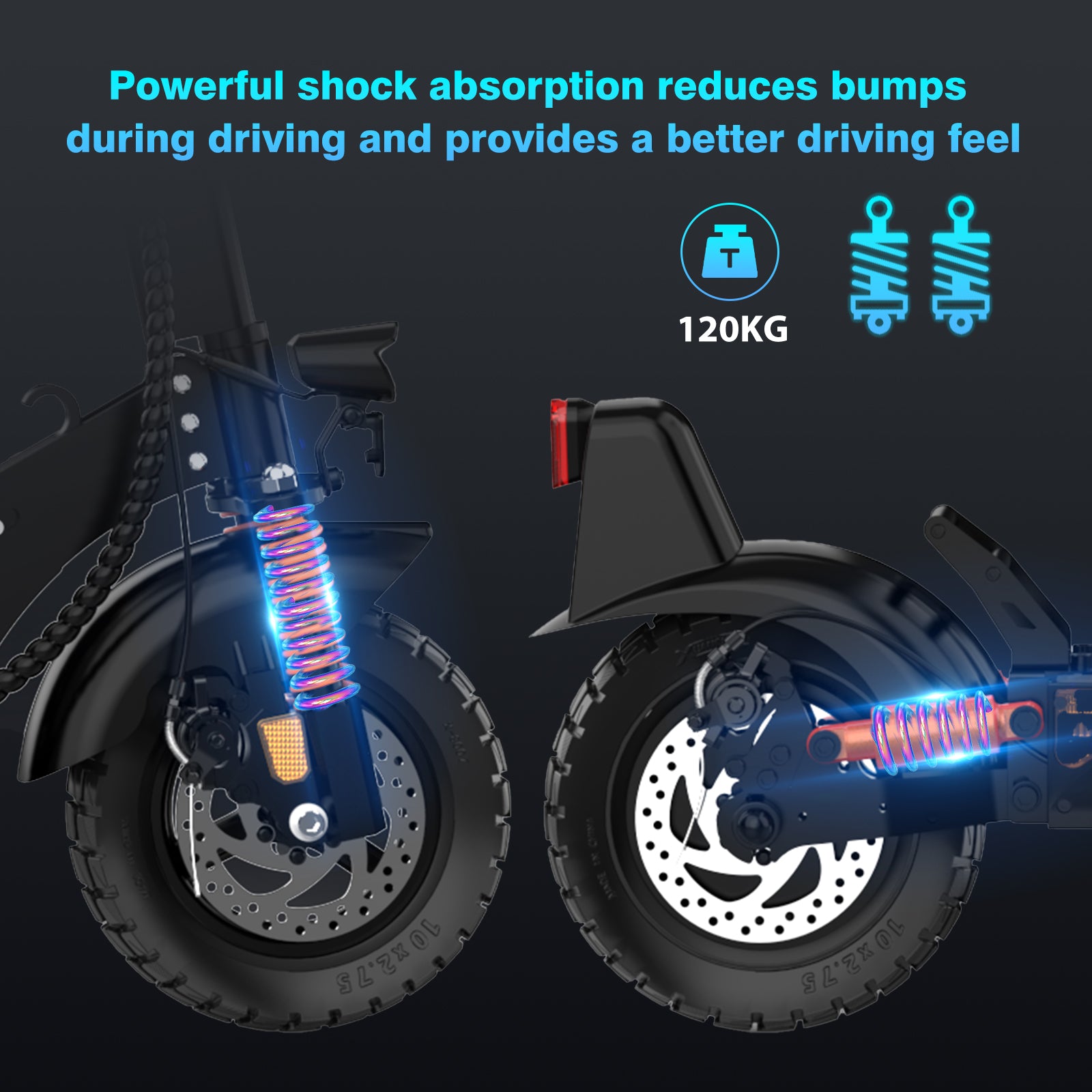 HITWAY front and rear double shock absorber electric scooter, weighing: 120KG