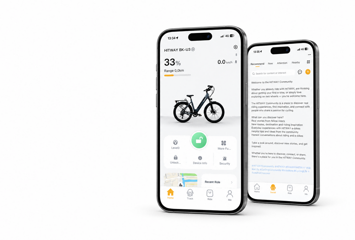 HITWAY App displayed on smartphones
