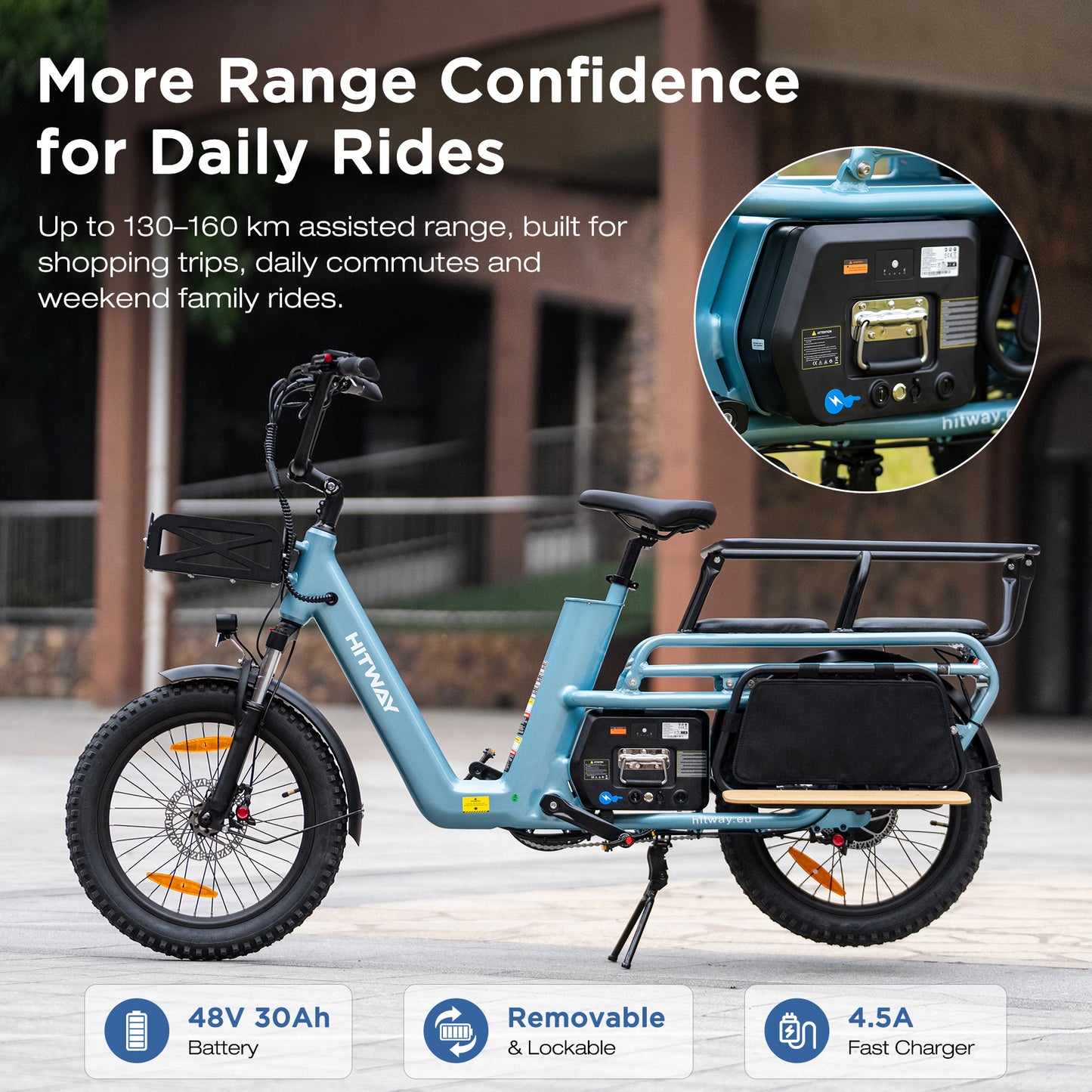 BK-T2 Longtail Electric Cargo Bike