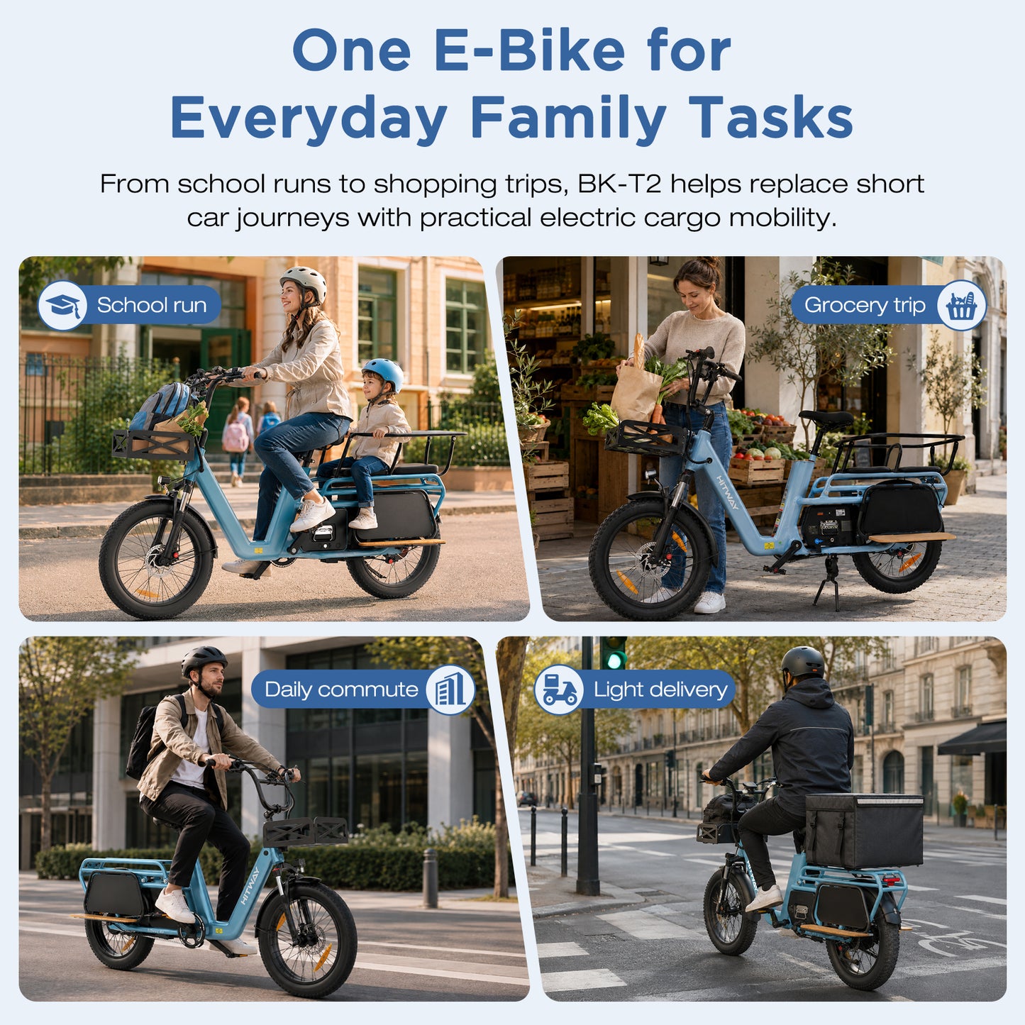 BK-T2 Longtail Electric Cargo Bike