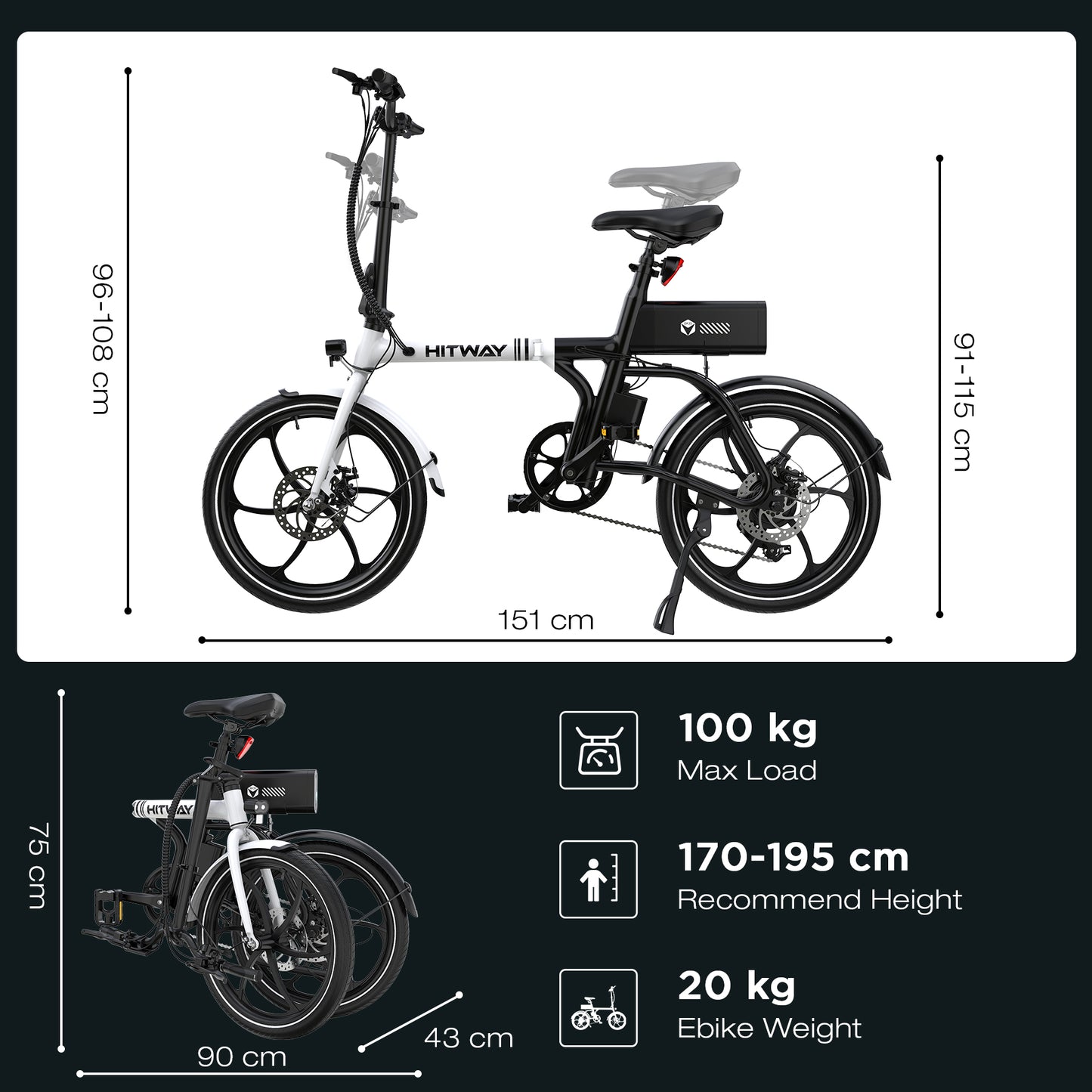 BK35S PRO 20" Folding Electric Bike