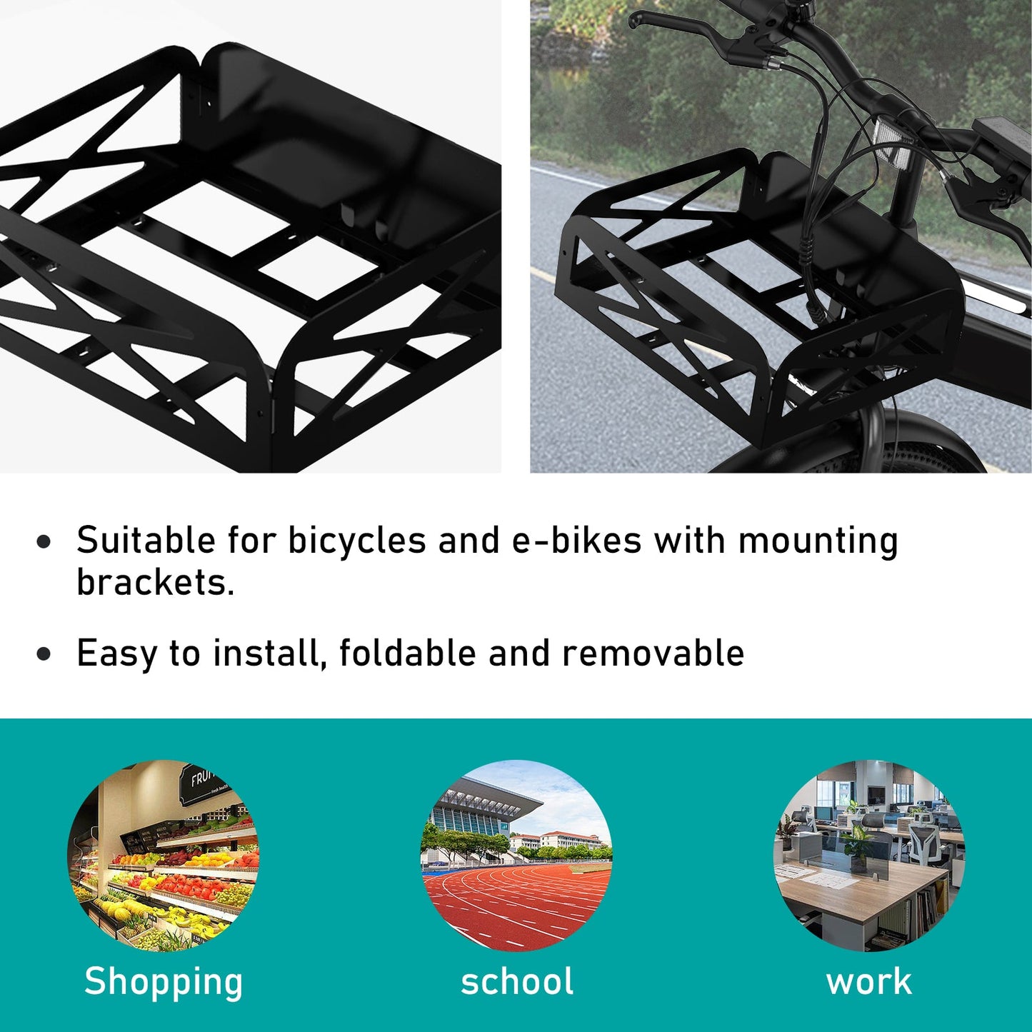 Bicycle Front Basket for BK6S, BK16 and BK27