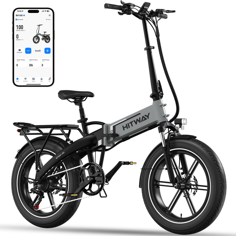 BK10S Folding Electric Bike BLACKGREY