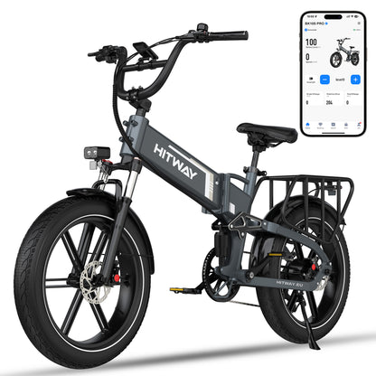 BK10S PRO Folding Fat Tire Electric Bike, 120km Mileage, 720Wh