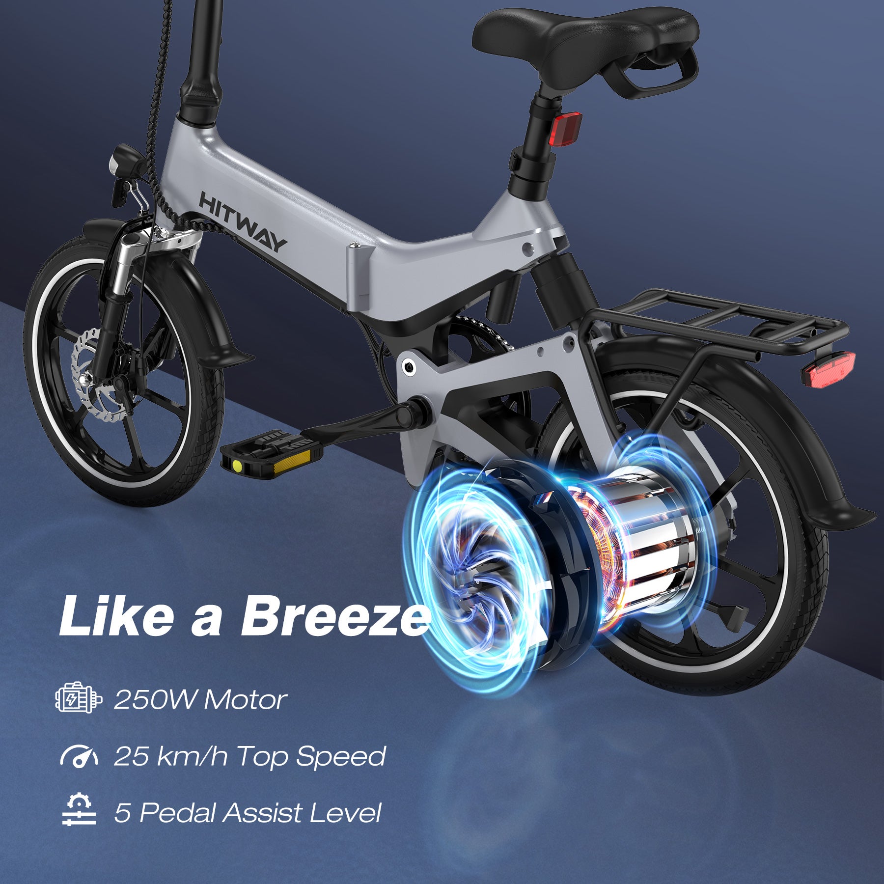 folding electric bicycle uk BK2 Folding Electric Bike, 16-Inch Compact Commuter, Dual Suspension, Removable Battery, Easy-Fold City E-Bike – HITWAY UK