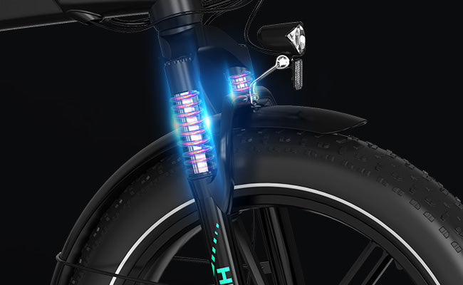 Smooth Ride with Front Fork Suspension